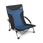 Kampa Low Camping Chair - Foldable & Portable Beach Chairs Lightweight for Fishing, Camping, Festival & Picnic - Compact Folding Seats for Outdoor Use - Model: Sandy