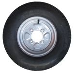 500 x 10 inch trailer wheel and tyre with 4 ply tyre and 115mm PCD. To fit these trailers only Daxara 147 148 and Erde 142 143 Pt no. LMX629 PLEASE DO NOT BUY UNTIL YOU HAVE CHECKED YOUR PCD PLEASE DO NOT BUY UNTIL YOU HAVE CHECKED YOUR PCD