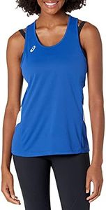 ASICS Women's Women's Team Sweep Singlet, Royal/White, Large