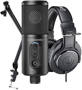 Audio-Technica Content Creator Pack for Podcasting, Streaming, Gaming and Content Creation, Black