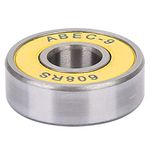 Skate Roller Bearing 8 Pcs Longboard Roller Skate Bearings 608 Ball Bearings for Skateboards Roller Blade Inline Skating Scooter Rollerblade(Yellow 9)