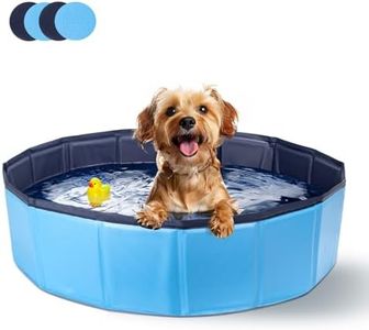 Nobleza Piscine pour Chien, Rigide Bassin, Baignoire Pliable pour Petit et Grande Chien, Chat, 80 * 20cm, S, Bleu