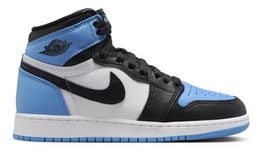 NIKE Men's Basketball Shoes Sneakers, University Blue/Black-white, 4 Big Kid