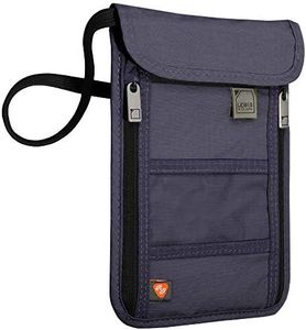 Lewis N. Clark RFID Neck Stash, Navy, One Size, RFID Blocking Stash Neck Wallet, Travel Pouch + Passport Holder for Women & Men