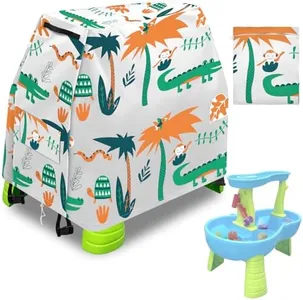 Infowush Kids Water Table Cover for Step 2 Rain Showers Splash Pond Water Table, Outdoor Play Toys Cover for Water Table for Toddlers 1-3 Waterproof Dust Proof Anti-UV-Cover only（D）