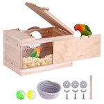 Parakeet Nesting Box for Cage Bird Breeding Box for Parakeet Nest, Large Parakeet Nesting Box Inside Cage with Wooden Board for Lovebirds Budgie Conure Parrot Cockatiel Bird Accessories