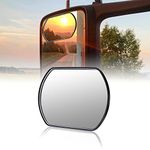 Ygmylandbb Blind Spot Mirror, Side Mirror, Rearview Mirror, stick-on Convex Easy-Install Square Mirror For Lorry Truck Trailer Bus Cars SUV And All Vehicles, 1Pcs