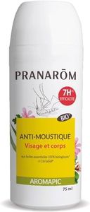 Pranarôm Roller Anti-Moustiques Bio Efficacité 7 Heures aux Huiles Essentielles Biologiques Aromapic 75 ml