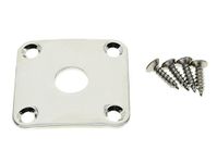 Dopro Nickel Metal Curved Base Bottom Jack Plate Square Jackplate for USA LP Les Paul