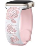 Adorve Compatible with Apple Watch Bands for Women 41mm 40mm 38mm 42mm 44mm 45mm 46mm 49mm for iWatch Bands Series 10 9 8 7 6 5 4 3 2 1 SE Ultra, White Light Pink, 38 40 41 42 mm