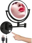 HIHIA Wall Mounted Makeup Mirror wi