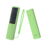 Oboe Silicone TV Remote Cover Compatible with Xiaomi Mi TV Remote Netflix/Amazon Model 4X (65,55,50,43 inch)/ 4A (40 inches) Remote Case with Lanyard (Glow in Dark Green) [Remote NOT Included]