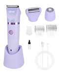Ufree Bikini Trimmer for Women, Electric Razors for Women, Rechargeable Pubic Hair Trimmer Women, Womens Electric Shaver for Legs Body Hair, Bikini Shaver IPX7 Waterproof, Purple