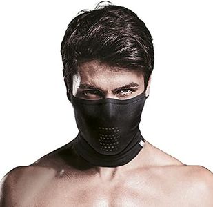 Naroo N1-2-in-1 Reversible Ultra Thin Moisture-Wicking Sun Protection Light Summer Neck Gaiter Face Cover with Breathable holes (Black)