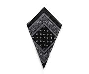 Black Paisley Bandana Head Scarf Headbands Handkerchief Cowboy Cotton Bib Party Face Covering Headwear For Motorcycling Mens Womens Unisex