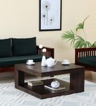 WOODVANITY Soild Sheesham Wood Centre Coffee Table for Living Room Hall Bedroom Office|Wooden Center Coffee Table for Outdoor Garden Home (Sheesham Wood, Walnut Finish)