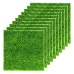 The Lord of the Tools 10pcs Artificial Garden Grass Life-Like Fairy Artificial Grass Lawn 15 x 15cm Miniature Ornament Garden Dollhouse DIY Grass Indoor/Outdoor/Balcony