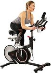 Sunny Health & Fitness Magnetic Rear Belt Drive Indoor Cycling Exercise Bike with RPM Cadence Sensor - SF-B1709, Black