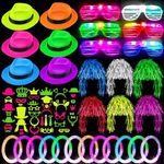 Aodaer 94 Pieces Neon Party Supplie