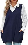 Niwicee Womens Sweater Vest Loose K