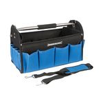 Silverline 748091 Tool Bag Open Tote,Black, Blue,400 x 200 x 255 mm