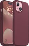 DIZORO Compatible for iPhone 15 Case 6.1, Slim Liquid Silicone 3 Layers Full Covered Soft Gel Rubber Phone Case Protective Cover 6.1 Inch (Wine RED)