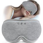 MUSICOZY Sleep Mask Headphones | 100% Blackout 3D Organic Bamboo Cotton Eye Mask for Travel & Restful Sleep,Shift Work | Bluetooth 5.4 Sleep Headphones Cool Gadgets Gift for Men & Women!