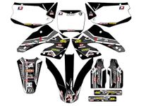 2000-2001 CR 250 R Podium Black Senge Graphics Complete Kit Compatible with Honda