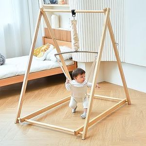 Avenlur Tulip Baby Bouncer - Foldable Baby Jumper with Stand - Self Standing Baby Bouncer for Children 6 Months to 3 Years - Baby Bouncer Seat (Beige)