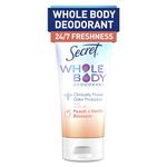 Secret Whole Body Aluminum Free Deodorant Invisible Cream Peach & Vanilla 85g