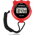 Digital Sports stopwatch| Handheld Multi-Function Stop watch| Digital Watch Timer with Large Display, Compatible for Swimming, Running, Sports for Men & Women. (Red)