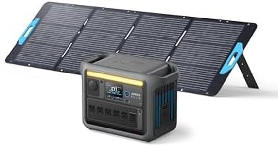 Anker SOLIX C1000 Portable Power Station with 200W Solar Panel, 1800W Solar Generator, 1056wh LFP (LiFePO4) Battery, 6 AC Outlets, Up to 2400W for Home, Power Outages, and Outdoor Camping