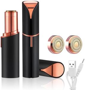Facial Hair Remover for Women, Device, Remover Women Face, Finishing Touch Upper Lips, Chin & Cheeks, USB Rechargeable with LED LightIncluded Two Replacement Heads (Black)