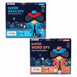 Chalk and Chuckles Board Games Combo Pack Super Math Spy and Super Word Spy, Game for Kids, Gift for Boys, Girls Age 8, 9, 10 and Above