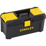 Stanley STST1-75517 Essential 16" Toolbox with Plastic Latches, Black/Yellow