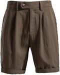 Linen Shorts for Men,Mens Shorts Casual 5 Inch Stretch Waist Button Short Golf Pants Breathable Summer Clothes with Pockets,Summer Outfits,Beach Vacation,Office,Work,Casual Everyday Wear,Golf,Yoga