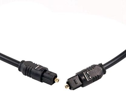 Conwork 2-Pack 3ft Fiber Optic TOSLink Digital Audio Cable Male to Male Lightweight and Flexible Compatible With S/PDIF ADAT's Dolby Digital -Slim 4.0mm OD