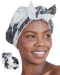 Kitsch Luxury Shower Cap for Women, Floral- Floral