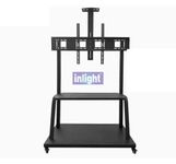 Inlight Rolling/Mobile TV Cart with Wheels for 60-100 Inch LCD LED 4K Flat Screen TVs, TV Floor Stand with Shelf Holds Up to 120 Kgs | Adjustable Height Trolley Max VESA 900 x 600 mm