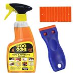 Goo Gone Goo & Adhesive Remover Spray Gel 355ml Bottle With Scraper 10 Plastic Razor Blade