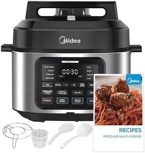 Midea Electric Pressure Cooker 6.5 Quart, 12-in-1 WideMax Slow Cooker, 12 Presets, Multi-Functional Programmable Crock Pot, Rice Cooker, Steamer, Sauté Pan, Cake, Yogurt, Warmer and Stainless Steel