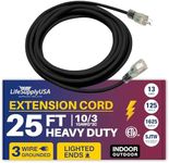 25ft Power Outdoor Extension Cord &