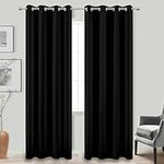KOUFALL Black Curtains 84 Inches Lo