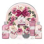 Baylis & Harding Royale Garden Rose Poppy & Vanilla Luxury Keepsake Hat Box Gift Set (Pack of 1) - Vegan Friendly