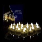 100 PCS Flameless Tea Lights, AGPtek Battery Operated No flicker Steady LED Candles for Holidays Party Wedding - Warm White by Mambate