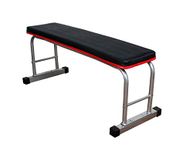 IBS Heavy Duty Flat Weight Bench- Up to 340 kg Capacity Utility for Weight Strength Training, Sit Up Abs Fitness for Full Body Workout of Home Gym (Silver)