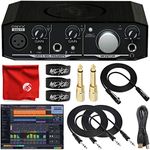 Mackie Onyx Producer 1x2 USB Audio MIDI Interface Bundle with Protools First DAW, Waveform OEM Software, 10-Foot XLR Cable, 2x 10-Foot TRS Cables, 1/4" to 3.5mm Adapter, 3x Cable Ties, Microfiber