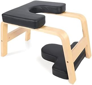Lineslife Yoga Headstand Bench,Yoga Inversion Bench with Wood Frame and PU Pads,Relieve Fatigue Balance Training,Loading 330Lbs,Black
