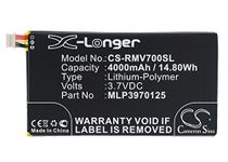 4000mAh Battery Replacement for Verizon Elipsis QMV7A 7in, Elipsis QMV7B, Ellipsis MV7A, Ellipsis QMV7A 8GB, P/N MLP3970125