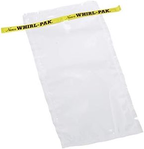 Nasco Whirl-Pak B00736WA Sample Bag, 230mm L x 115mm W, 0.064mm Thickness, 532ml Capacity (Box of 500)